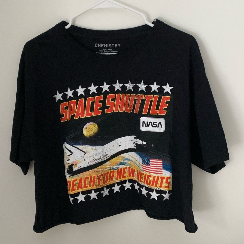 VINTAGE NASA CROPPED SHORT SLEEVED SHIRT